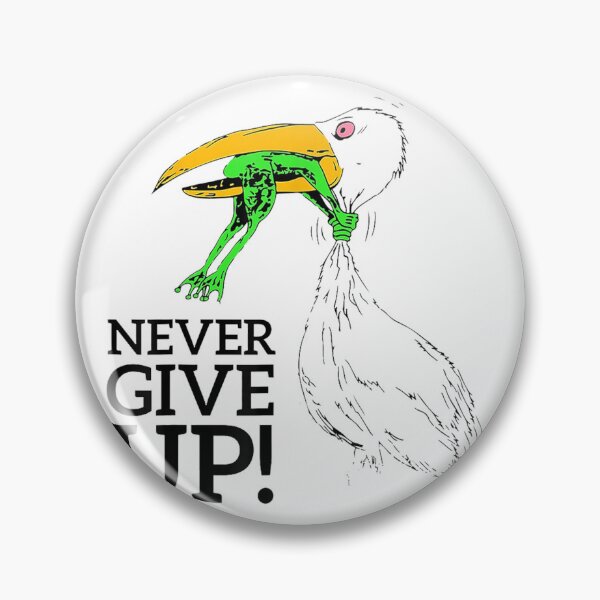Item preview, Vintage Never give up stork and frog designed and sold by ColemanOlmos.