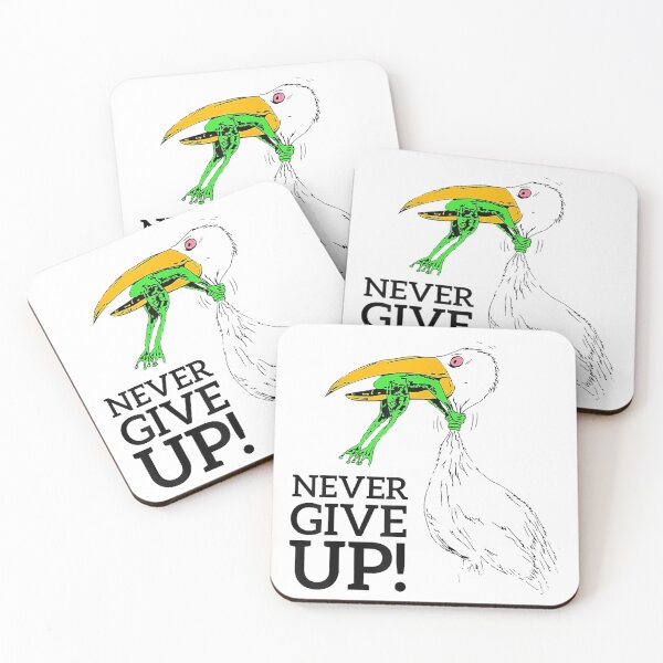 Item preview, Vintage Never give up stork and frog designed and sold by ColemanOlmos.