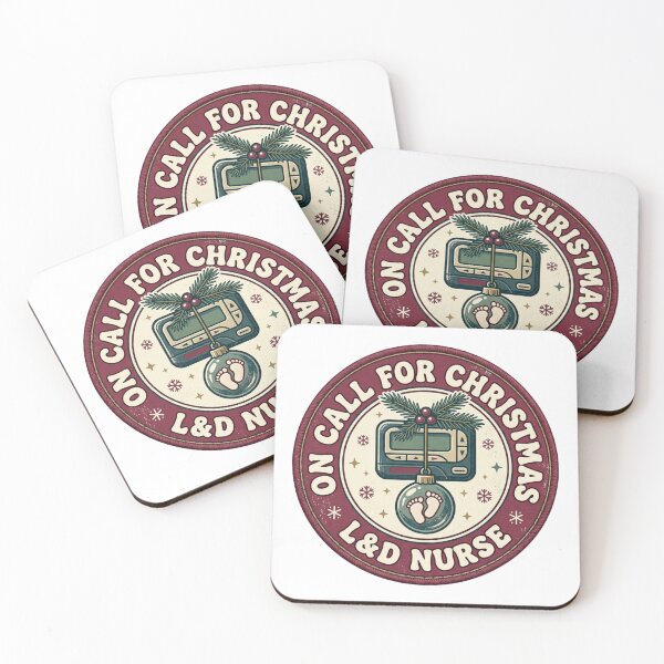 Item preview, On Call For Christmas L&D Nurse Retro Pager Bauble Emblem Graphic designed and sold by raedattia.