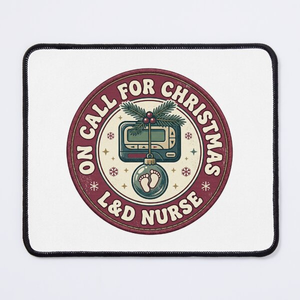 Item preview, On Call For Christmas L&D Nurse Retro Pager Bauble Emblem Graphic designed and sold by raedattia.