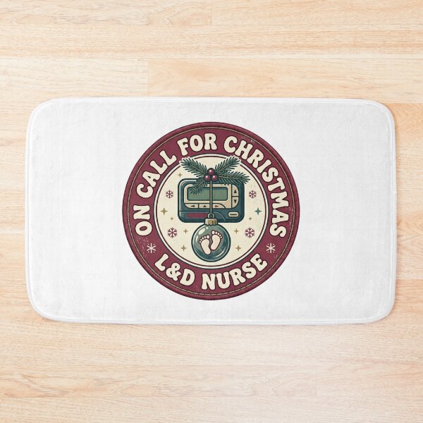 Item preview, On Call For Christmas L&D Nurse Retro Pager Bauble Emblem Graphic designed and sold by raedattia.