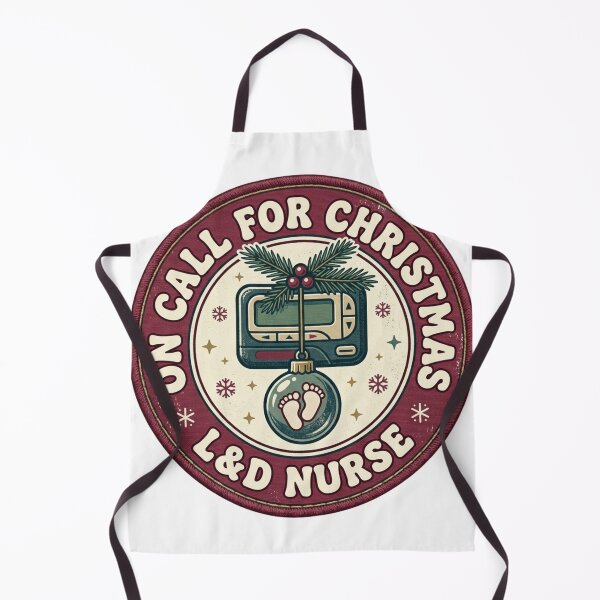 Item preview, On Call For Christmas L&D Nurse Retro Pager Bauble Emblem Graphic designed and sold by raedattia.