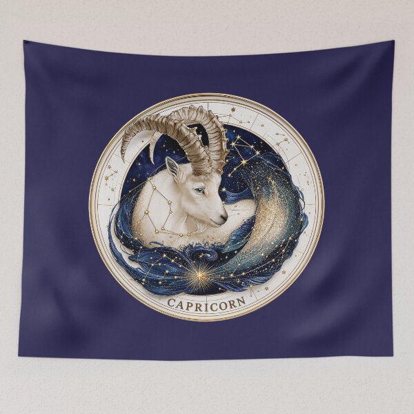 Item preview, Capricorn Zodiac Sea Goat Celestial Astrology Art PNG designed and sold by MythicMood.