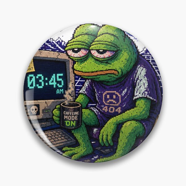 Item preview, System Error 3AM Pixel Frog Synthwave Graphic T-Shirt designed and sold by KIDEnia.