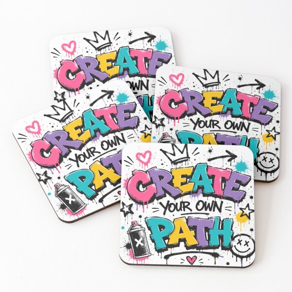 Item preview, Vibrant Create Your Own Path Graffiti Artwork designed and sold by The Shirt Shoppee .