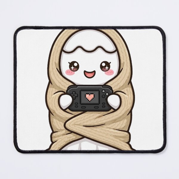 Item preview, Cute Cozy Ghost Gamer Under Blanket - Just One More Game - Kawaii Halloween Gaming designed and sold by Petringo.