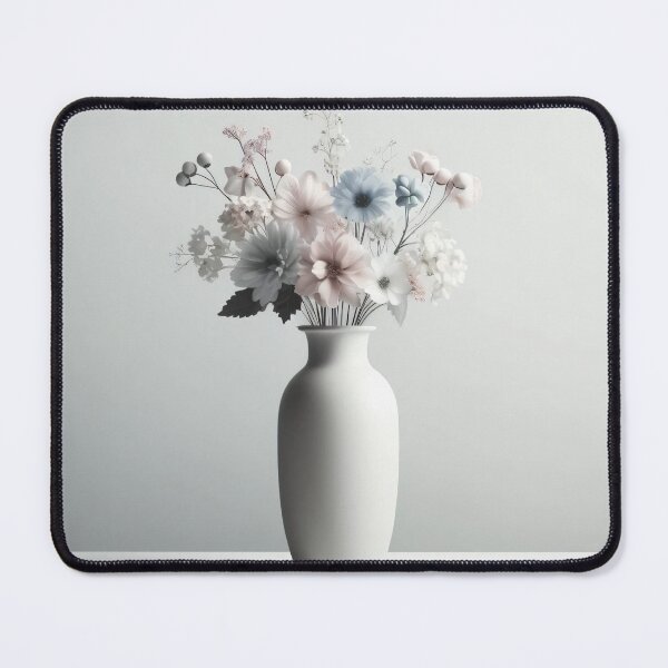 Item preview, Pastel Flowers in White Vase Minimalist Still Life designed and sold by NarjaShop.