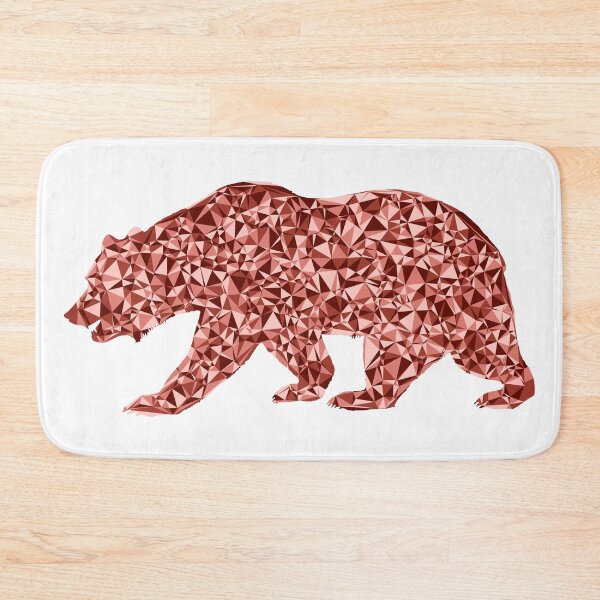 Item preview, Ferocious Bear Red Triangular Mosaic Silhouette Design designed and sold by DymondDesigns.