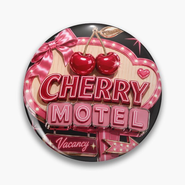 Item preview, Cherry Motel – Retro Neon Cherry Aesthetic designed and sold by AngieKolki.