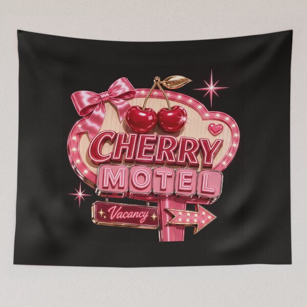 Item preview, Cherry Motel – Retro Neon Cherry Aesthetic designed and sold by AngieKolki.
