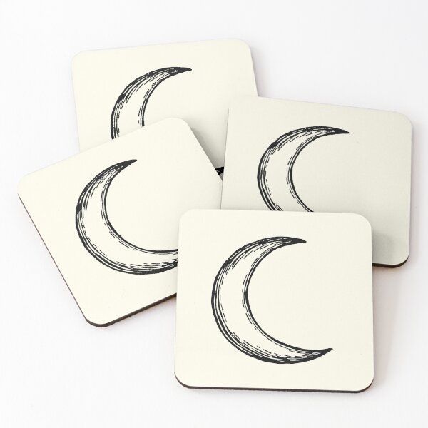 Item preview, Vintage Crescent Moon Celestial Line Art designed and sold by jianina-alondra.