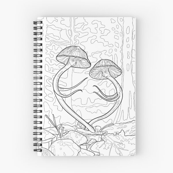 Item preview, Love Bonnets Mushroom Coloring Page – Cute Fantasy Mushroom Paint Your Own designed and sold by SaskiaFranken.