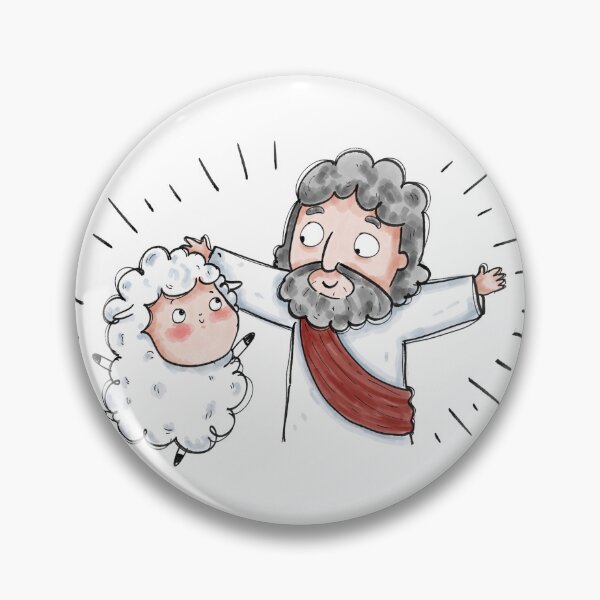 Item preview, Joyful Reunion – Jesus Hugging Little Lamb Illustration designed and sold by tiimastudio.