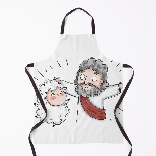 Item preview, Joyful Reunion – Jesus Hugging Little Lamb Illustration designed and sold by tiimastudio.