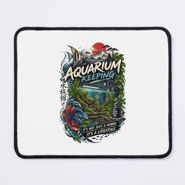 Item preview, Aquarium Keeping Japanese Wave Art designed and sold by CrestlineDesign.