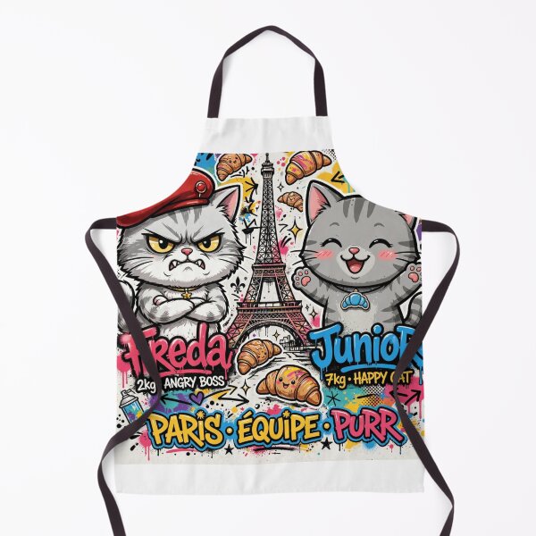 Item preview, Freda and Junior Paris Team - Angry Boss and Happy Cat Graffiti designed and sold by MAISON SYLVIE.