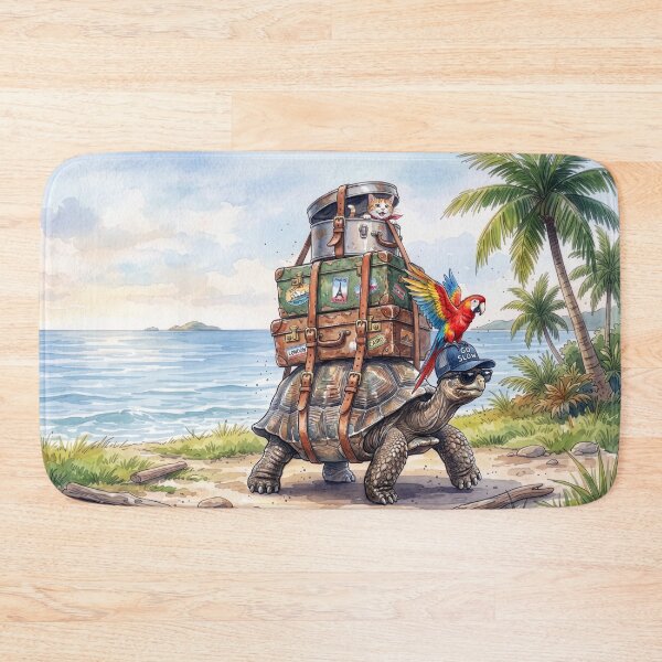 Item preview, Slow Travel Tortoise with Adventure Pets designed and sold by chriswo-design.