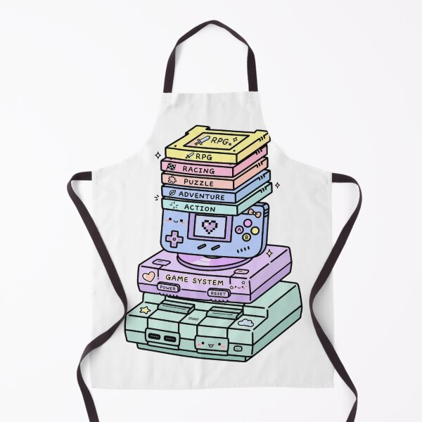 Item preview, Kawaii Retro Game Console Stack - Pastel 90s Gaming Pile - RPG Racing Puzzle designed and sold by Petringo.