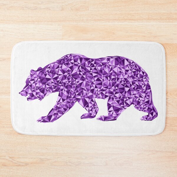 Item preview, Ferocious Bear Purple Triangular Mosaic Silhouette Design designed and sold by DymondDesigns.