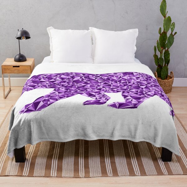 Item preview, Purple Triangular Mosaic Ferocious Bear Silhouette Design designed and sold by DymondDesigns.