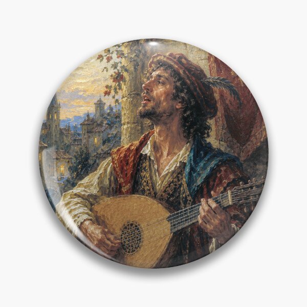 Item preview, The Wandering Troubadour painting. designed and sold by GalleryKauffeld.