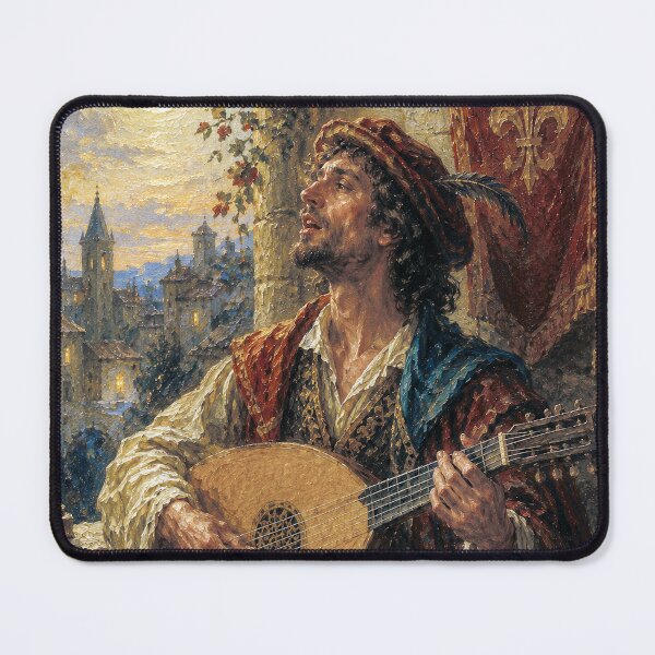 Item preview, The Wandering Troubadour painting. designed and sold by GalleryKauffeld.