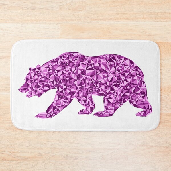 Item preview, Ferocious Bear Pink Triangular Mosaic Silhouette Design designed and sold by DymondDesigns.