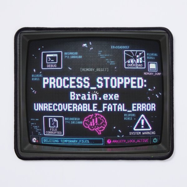 Item preview, Process Stopped Brain exe Fatal Error Retro CRT Monitor designed and sold by wuubby.