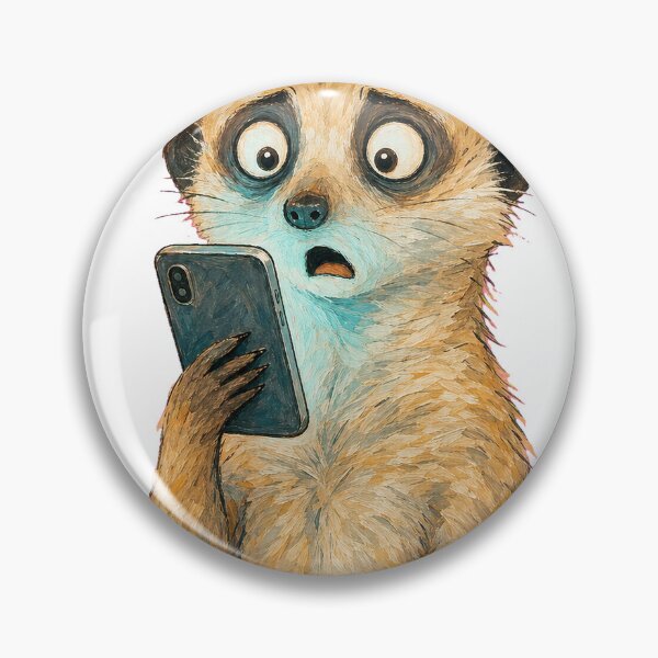 Item preview, My Brain Has Too Many Tabs Open Funny Meerkat Phone Shirt designed and sold by KIDEnia.