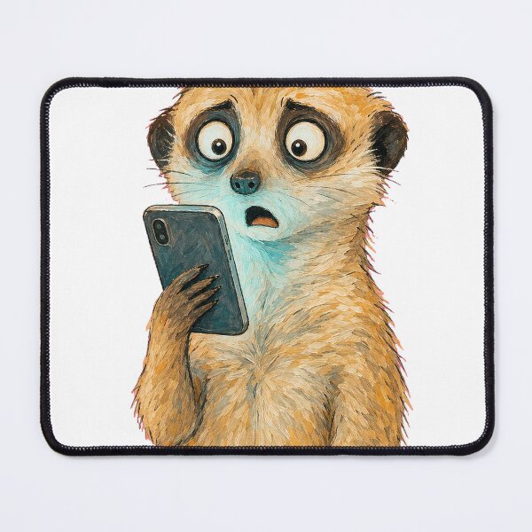 Item preview, My Brain Has Too Many Tabs Open Funny Meerkat Phone Shirt designed and sold by KIDEnia.