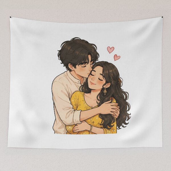 Item preview, Romantic Couple Love Kiss designed and sold by Charul2dartist.