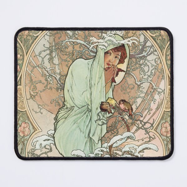 Item preview, Alphonse Mucha The Seasons Winter designed and sold by maniacfitness.