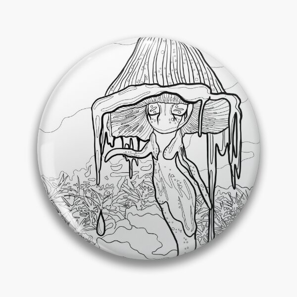 Item preview, Ink Cap Mushroom Girl Coloring Page – Fantasy Mushroom Paint Your Own designed and sold by SaskiaFranken.