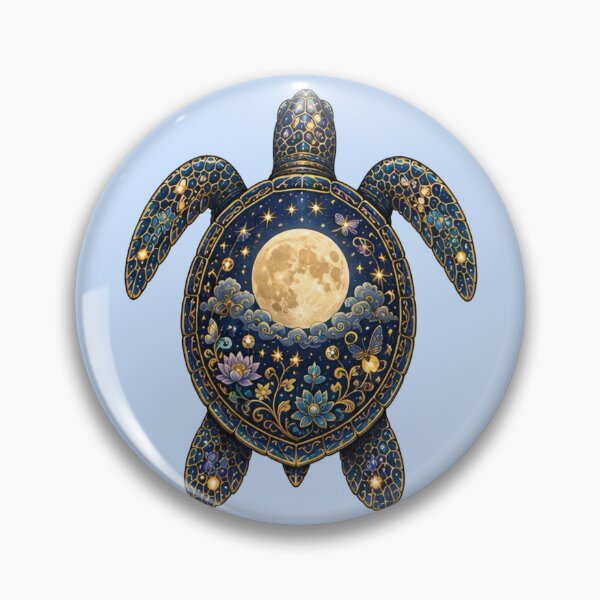 Item preview, Moonlit Sea Turtle | Ocean Moonlight Art Collection designed and sold by Zaru Art Studio.