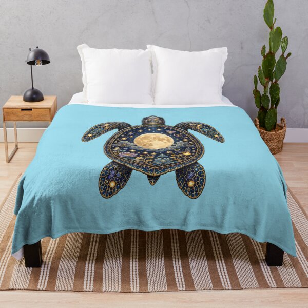 Item preview, Moonlit Sea Turtle | Ocean Moonlight Art Collection designed and sold by Zaru Art Studio.