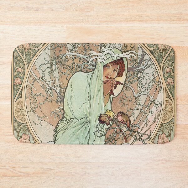 Item preview, Alphonse Mucha The Seasons Winter designed and sold by maniacfitness.
