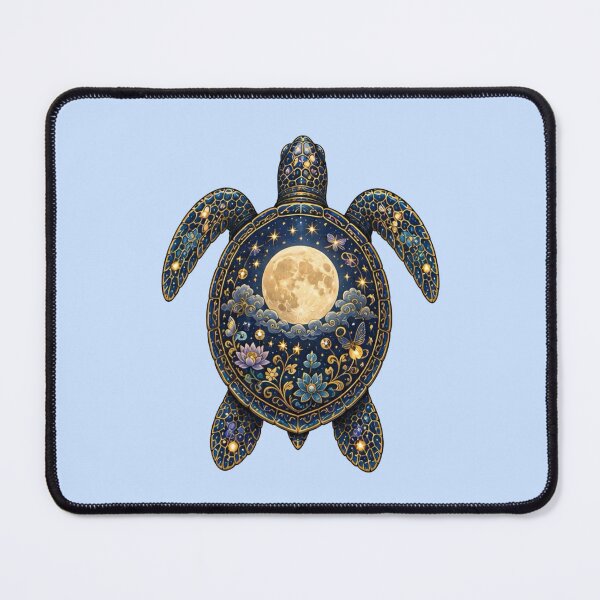 Item preview, Moonlit Sea Turtle | Ocean Moonlight Art Collection designed and sold by Zaru Art Studio.