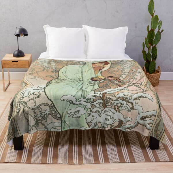 Item preview, Alphonse Mucha The Seasons Winter designed and sold by maniacfitness.