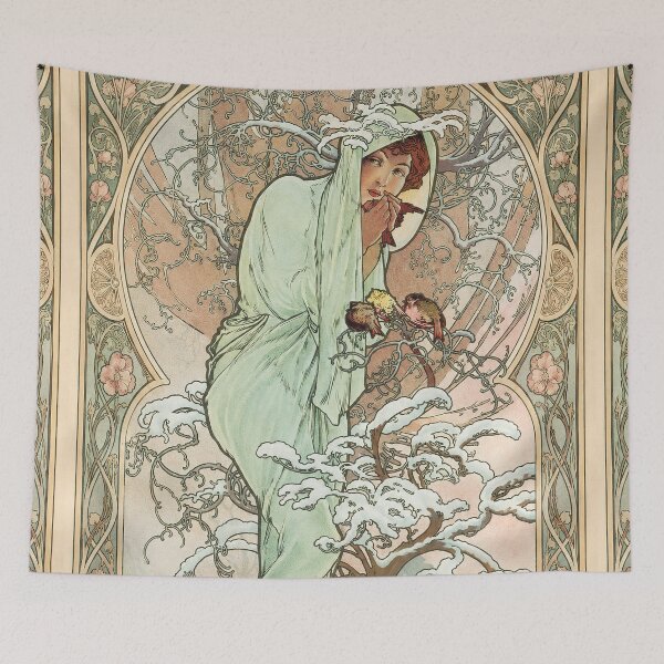 Item preview, Alphonse Mucha The Seasons Winter designed and sold by maniacfitness.