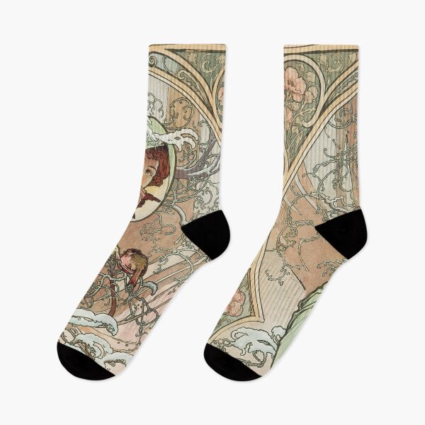 Item preview, Alphonse Mucha The Seasons Winter designed and sold by maniacfitness.
