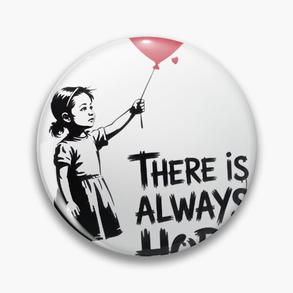 Item preview, Girl With Heart Balloon Hopeful Quote ⭐⭐⭐⭐⭐ designed and sold by Redbubble-Gulf.