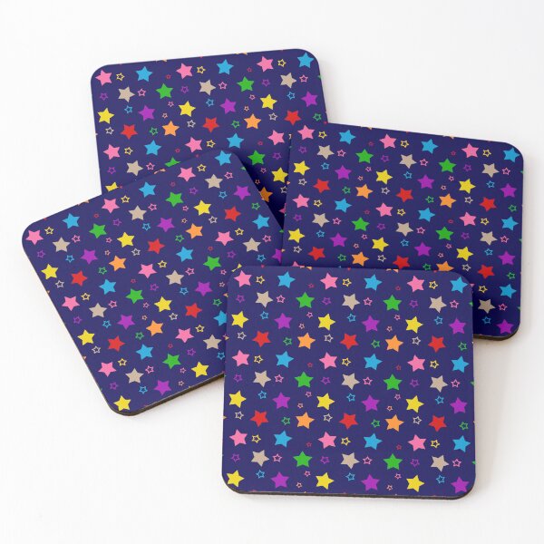 Item preview, Colorful Bright Stars Pattern Design Blue designed and sold by PatternTitan.