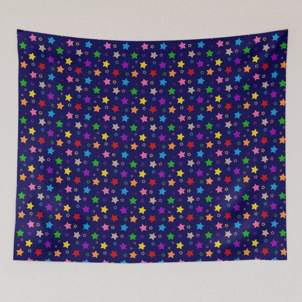Item preview,  Colorful Bright Stars Pattern Design Blue  designed and sold by PatternTitan.
