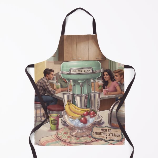 Item preview, Station de Smoothie Rétro Années 50 Vintage Diner designed and sold by Normandy Road Heritage™ - Vintage Garage Art.