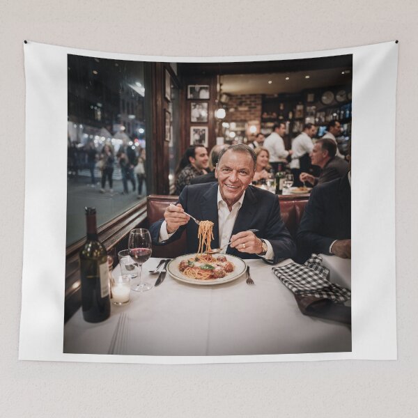 Item preview, Frank Sinatra Eating Spaghetti And Meatballs designed and sold by Home Decor Art.