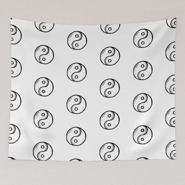 Item preview, Vintage Yin Yang Balance Symbol Line Art designed and sold by jianina-alondra.