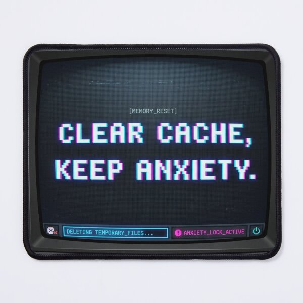 Item preview, Clear Cache Keep Anxiety Retro designed and sold by wuubby.