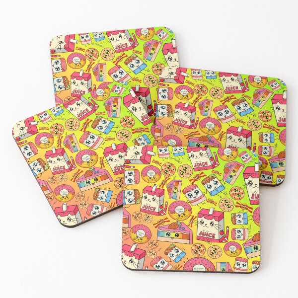 Item preview, Kawaii Snack Food Doodle Pattern designed and sold by Suha Design Studio.