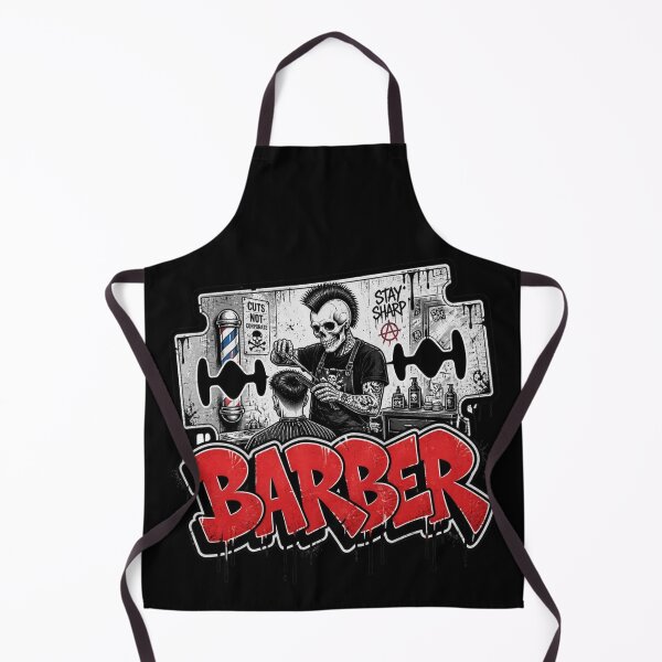 Item preview, Punk Mohawk Barber Skull Razor Blade Graffiti Art designed and sold by Barber MD Culture.
