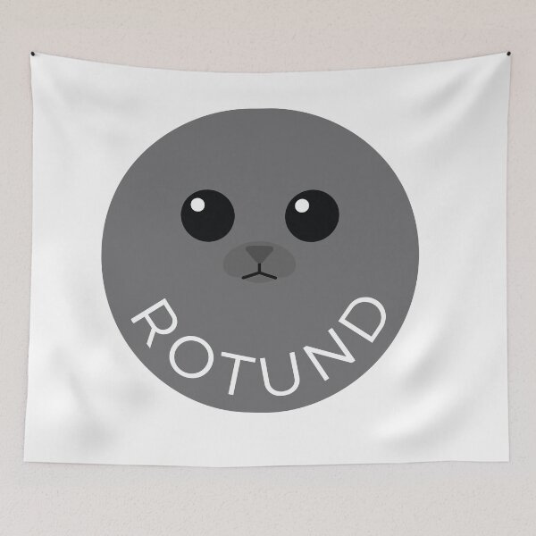 Item preview, Rotund Minimalist Baikal Seal Round Art designed and sold by Arc2020.